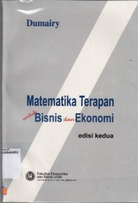 Matematika Terapan Untuk Bisnis dan Ekonomi