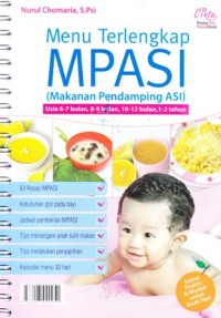 Menu terlengkap MPAsi (makanan pendamping asi)