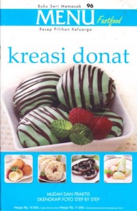 Menu fast food resep pilihan keluarga kreasi donat