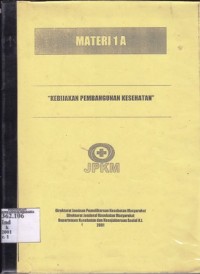 Kebijakan pembangunan kesehatan